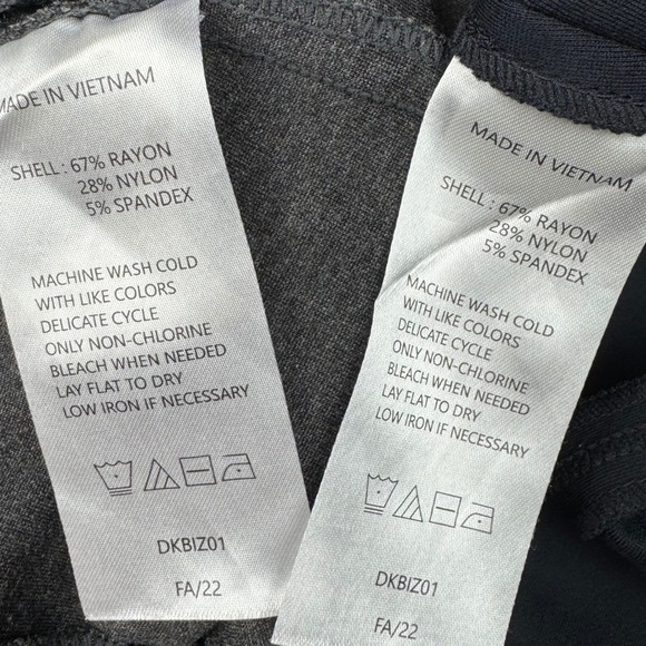 Quince Ultra Stretch Ponte Pintuck Ankle Pants Set of 2 Womens S Charcoal & Navy - Picture 5 of 11